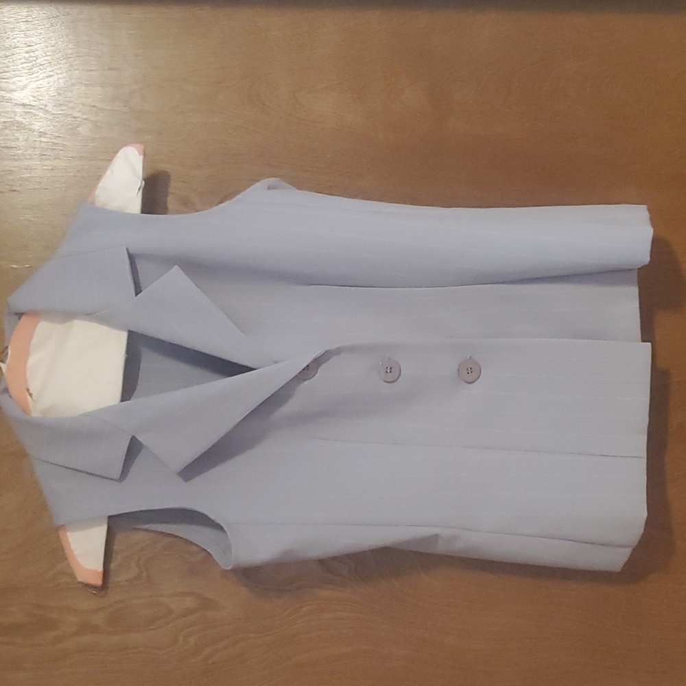 Suits Us Gray Pinstripe 3 Piece Set Summer Suit 7/8